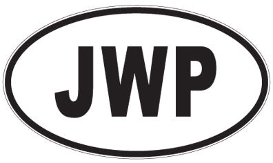 JWP - 3 Letter Initials Oval Sticker