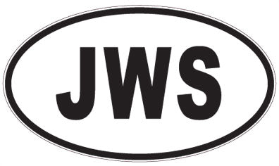JWS - 3 Letter Initials Oval Magnet