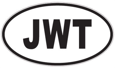 JWT - 3 Letter Initials Oval Magnet