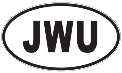 JWU - 3 Letter Initials Oval Sticker