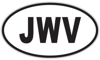 JWV - 3 Letter Initials Oval Sticker