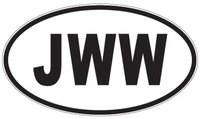 JWW - 3 Letter Initials Oval Magnet