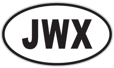 JWX - 3 Letter Initials Oval Magnet