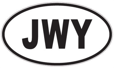 JWY - 3 Letter Initials Oval Sticker