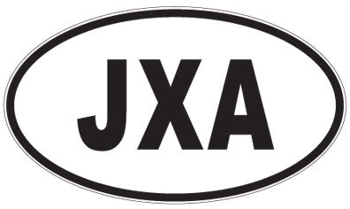 JXA - 3 Letter Initials Oval Magnet