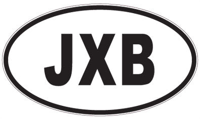 JXB - 3 Letter Initials Oval Sticker
