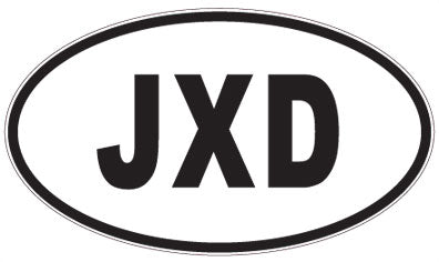 JXD - 3 Letter Initials Oval Sticker