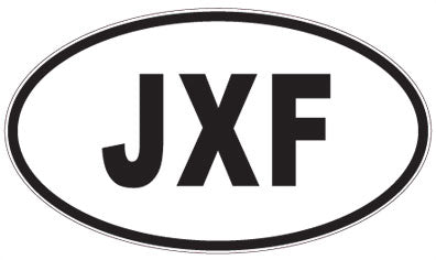 JXF - 3 Letter Initials Oval Magnet