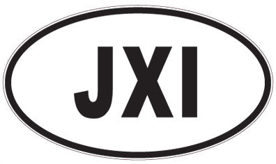 JXI - 3 Letter Initials Oval Magnet