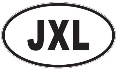 JXL - 3 Letter Initials Oval Magnet