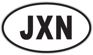 JXN - 3 Letter Initials Oval Sticker