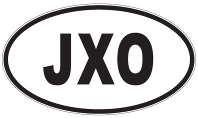 JXO - 3 Letter Initials Oval Sticker