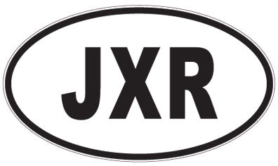 JXR - 3 Letter Initials Oval Sticker