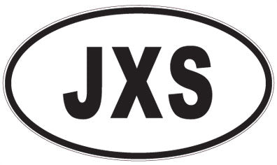 JXS - 3 Letter Initials Oval Magnet