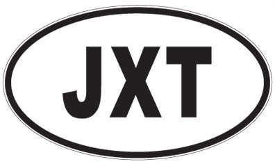JXT - 3 Letter Initials Oval Sticker