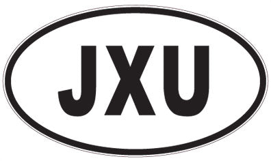 JXU - 3 Letter Initials Oval Magnet