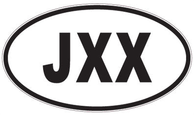 JXX - 3 Letter Initials Oval Magnet