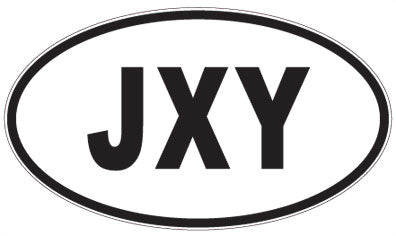JXY - 3 Letter Initials Oval Sticker