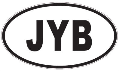 JYB - 3 Letter Initials Oval Magnet