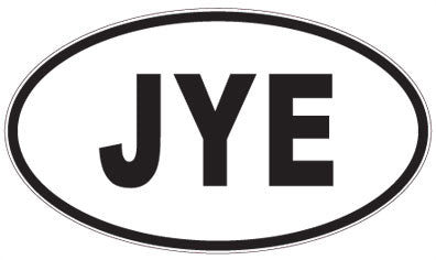 JYE - 3 Letter Initials Oval Sticker