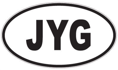 JYG - 3 Letter Initials Oval Sticker