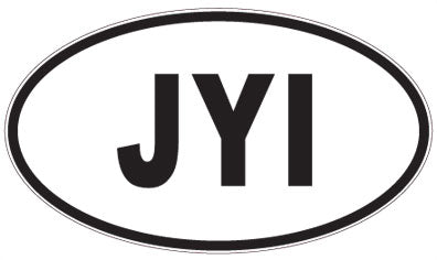 JYI - 3 Letter Initials Oval Sticker