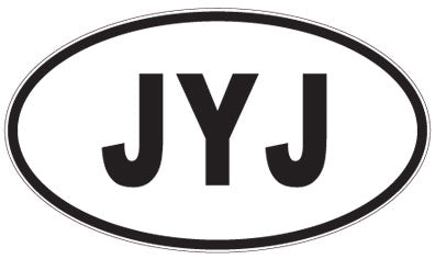 JYJ - 3 Letter Initials Oval Magnet