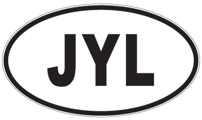JYL - 3 Letter Initials Oval Sticker