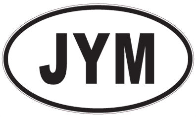 JYM - 3 Letter Initials Oval Sticker