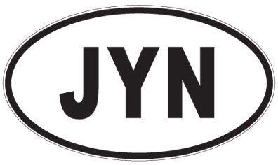 JYN - 3 Letter Initials Oval Sticker