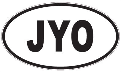 JYO - 3 Letter Initials Oval Sticker