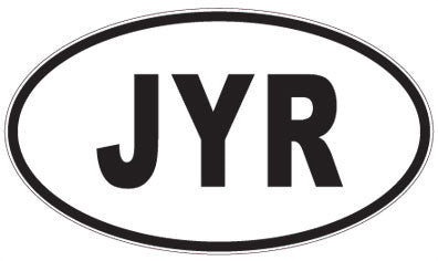 JYR - 3 Letter Initials Oval Sticker