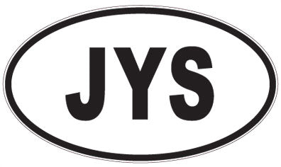 JYS - 3 Letter Initials Oval Sticker