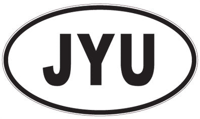 JYU - 3 Letter Initials Oval Magnet