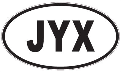 JYX - 3 Letter Initials Oval Magnet