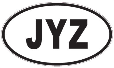 JYZ - 3 Letter Initials Oval Magnet