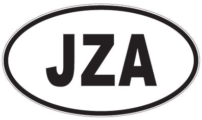 JZA - 3 Letter Initials Oval Magnet