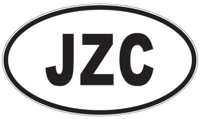 JZC - 3 Letter Initials Oval Magnet