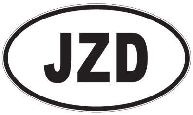 JZD - 3 Letter Initials Oval Magnet