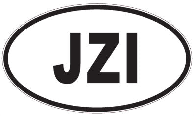 JZI - 3 Letter Initials Oval Magnet