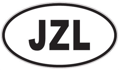 JZL - 3 Letter Initials Oval Magnet