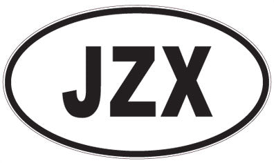 JZX - 3 Letter Initials Oval Magnet