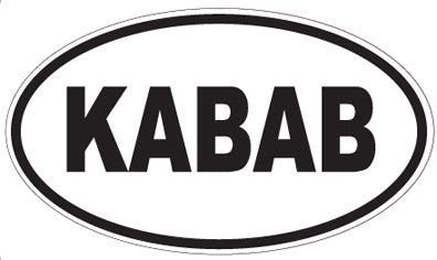 KABAB - Oval Magnet