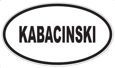 KABACINSKI - Oval Magnet