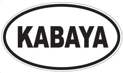 KABAYA - Oval Sticker