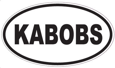KABOBS - Oval Sticker