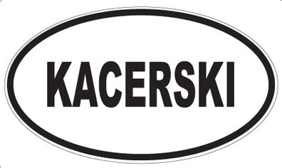 KACERSKI - Oval Sticker