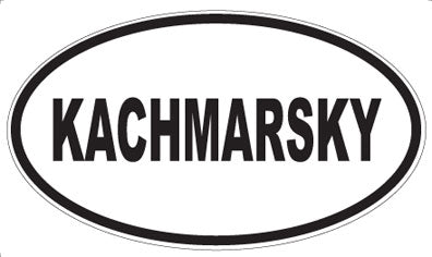 KACHMARSKY - Oval Sticker