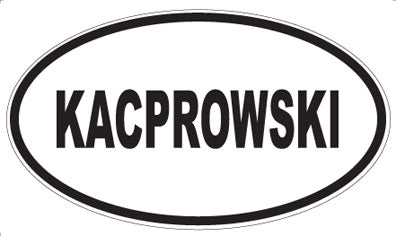 KACPROWSKI - Oval Sticker