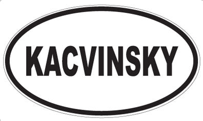 KACVINSKY - Oval Sticker